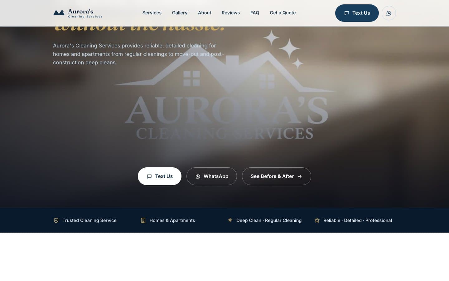 Site Aurora's Cleaning